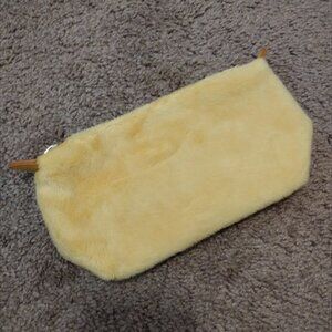 Stoney Clover Lane Prep Rally fuzzy yellow pouchette pouch without tags